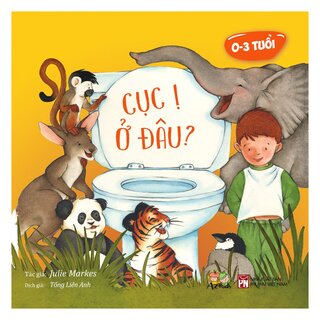 Sách Tương Tác Bồi Cứng - Rèn Luyện Thói Quen Đi Vệ Sinh Cho Trẻ - CỤC Ị Ở ĐÂU? - Tặng Kèm Bộ Sticker Con Vật (9 Hình)