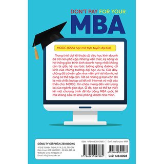 Don't Pay For Your MBA - Học MBA Theo Cách Của Bạn